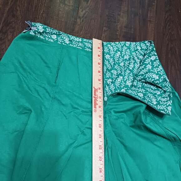Apt 9 Skirt 14 Lined Green Cotton Boho Sequins - Picture 9 of 13